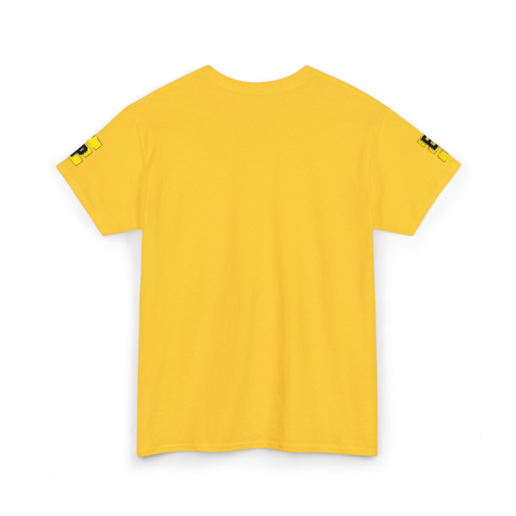 Epic Yellow Tee — 'EPIC' Graphic T-Shirt with Sleeve Accent