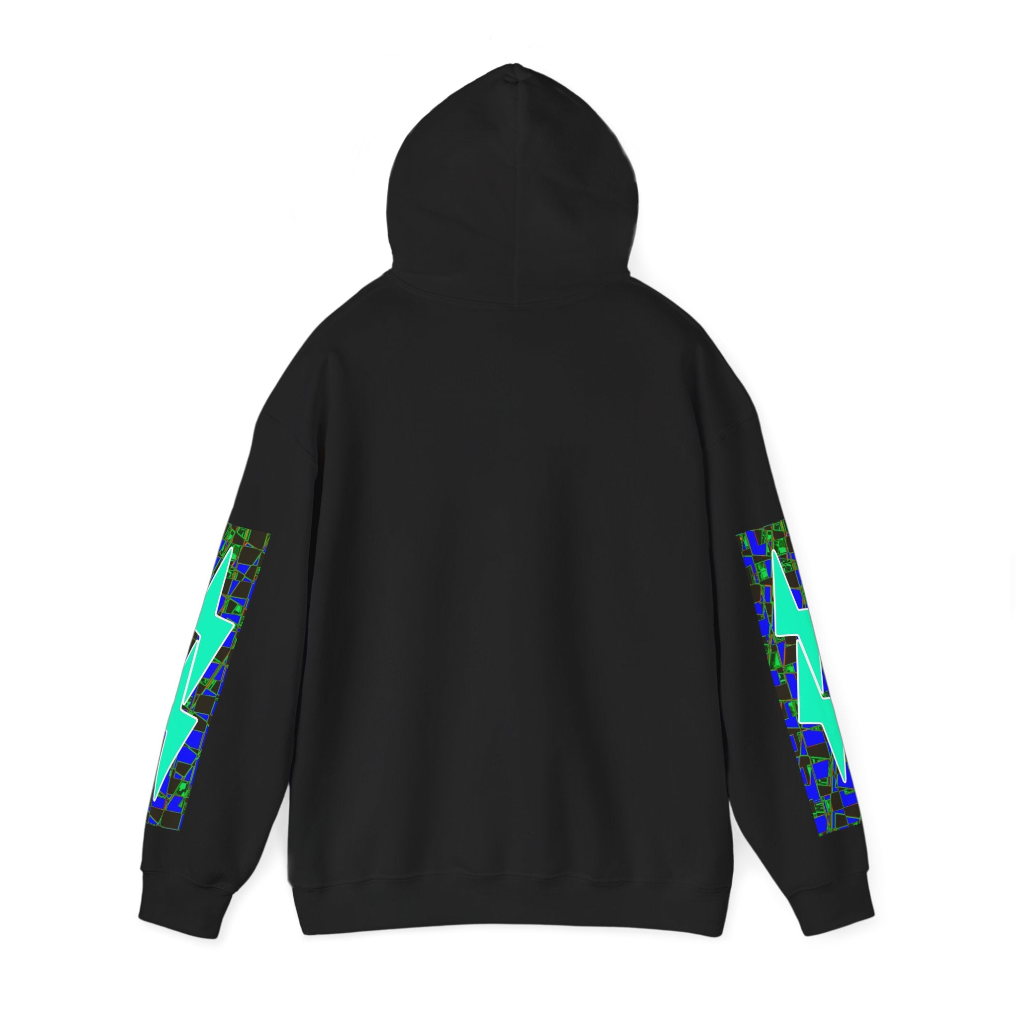 Hoodie — Neon Lightning Sleeve Graphic Hooded Sweatshirt