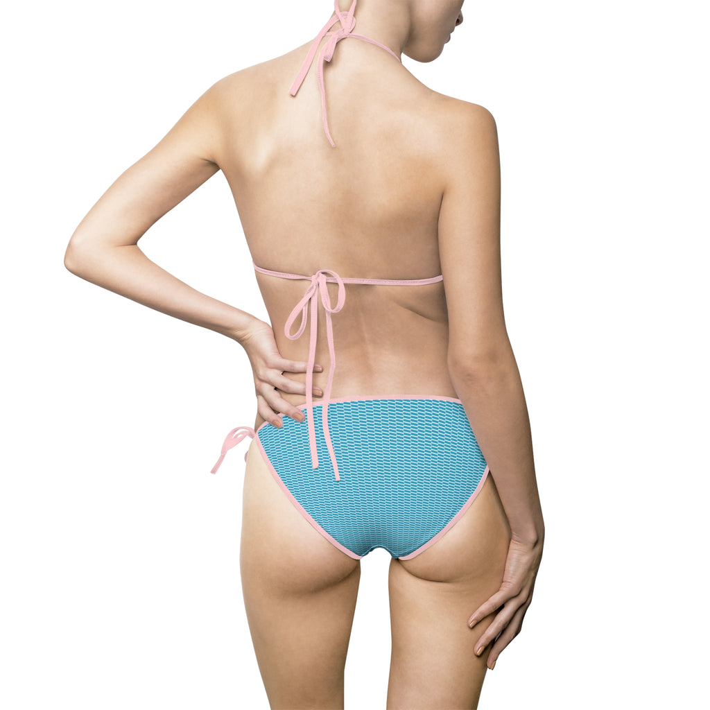 Teal Triangle Tie-Side Bikini — Women's Two-Piece Swimsuit