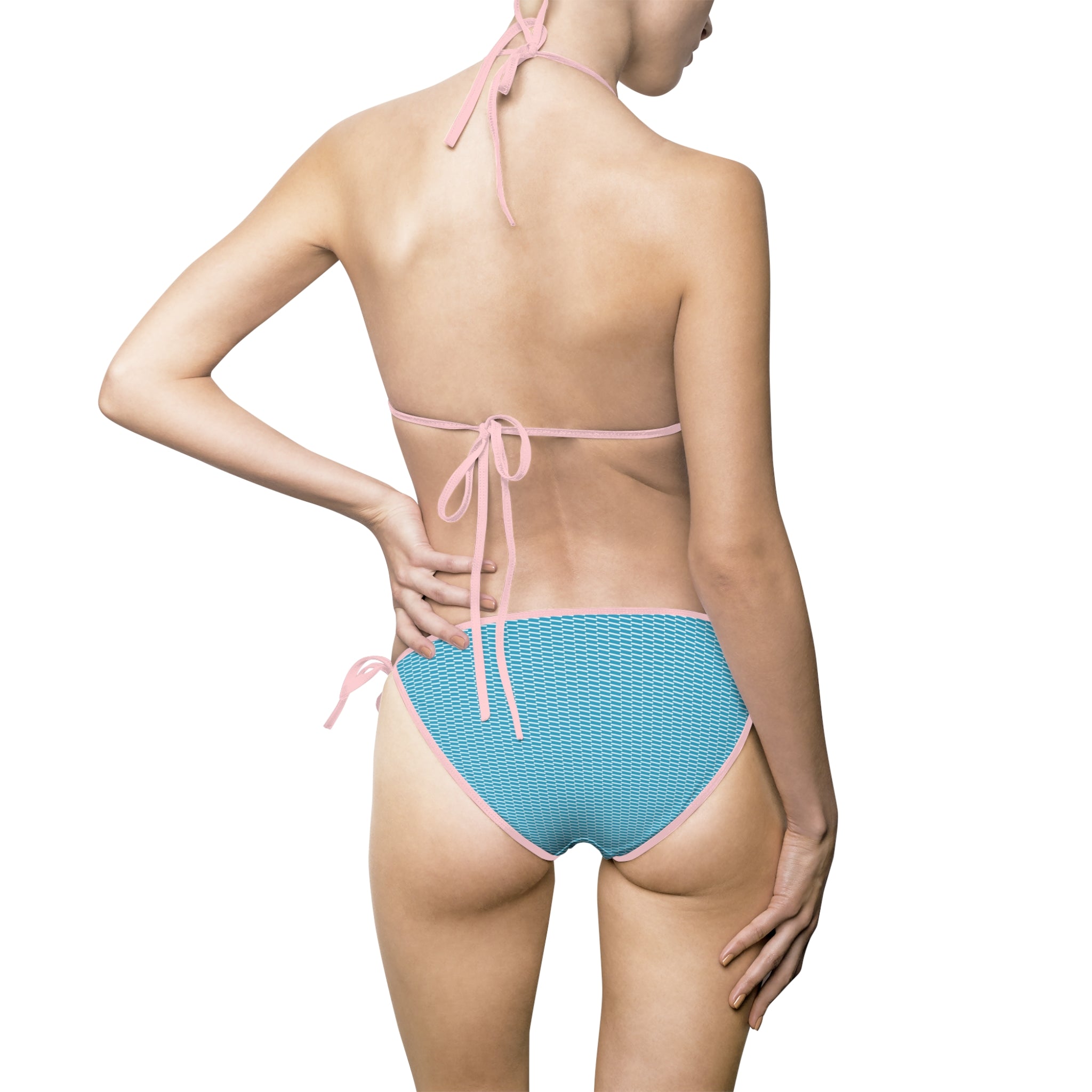 Teal Triangle Tie-Side Bikini — Women's Two-Piece Swimsuit