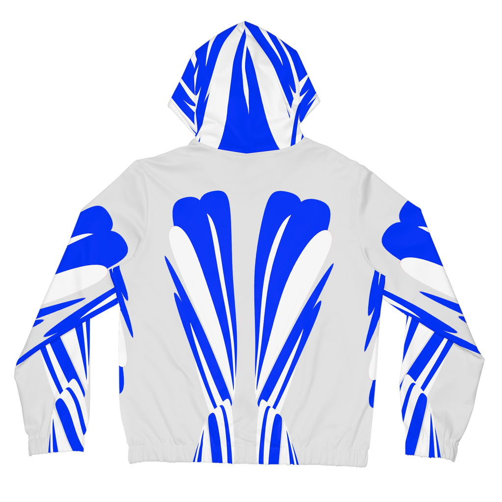 Epic Life Women's Zip Hoodie — Bold Blue Abstract All-Over Print