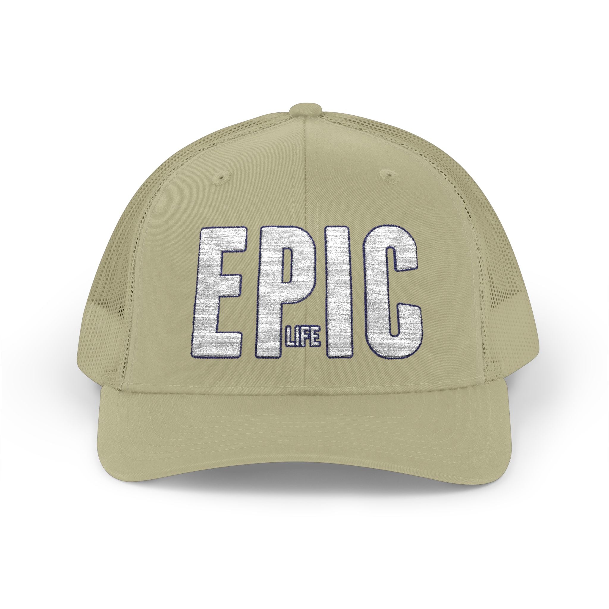 EPIC Trucker Cap — Distressed Bold Logo Snapback Hat