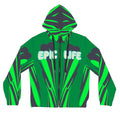 Epic Life Green Abstract Zip-Up Hoodie