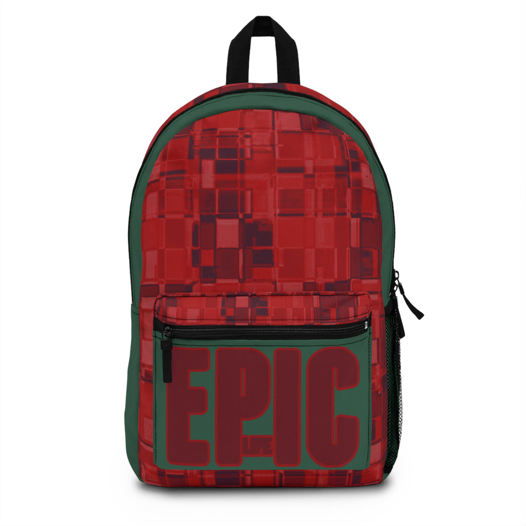Epic Red Plaid Backpack – Bold Graphic School & Everyday Bag