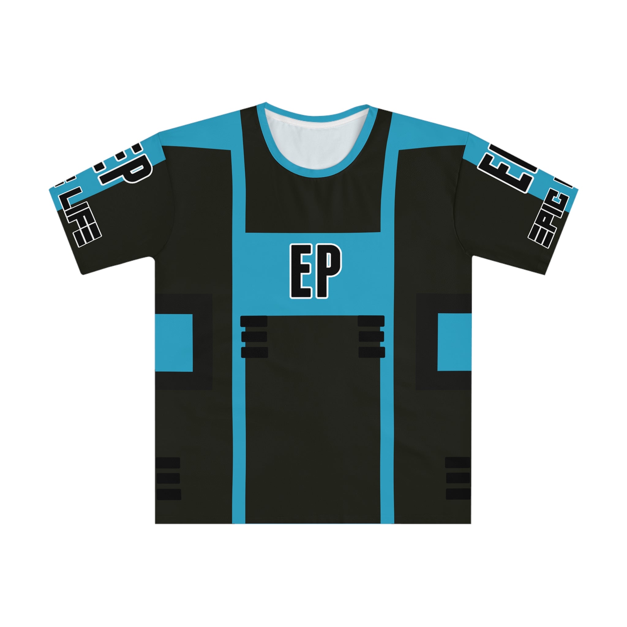 Men's Shell Tank Army Green / Stripe Blue  T-shirt, Epic Life Shirt, Casual Streetwear, Gift for Men, Trendy Everyday Wear