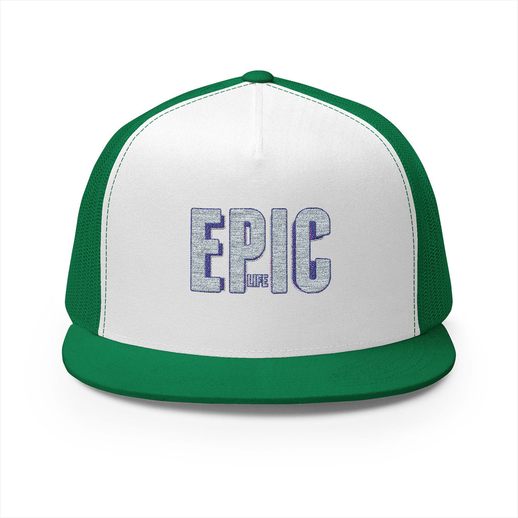 Epic Embroidered 5 Panel Trucker Cap, Cool Hats for Men , Casual Style, Gifts for Dad, Outdoor Adventures, Summer Fashion