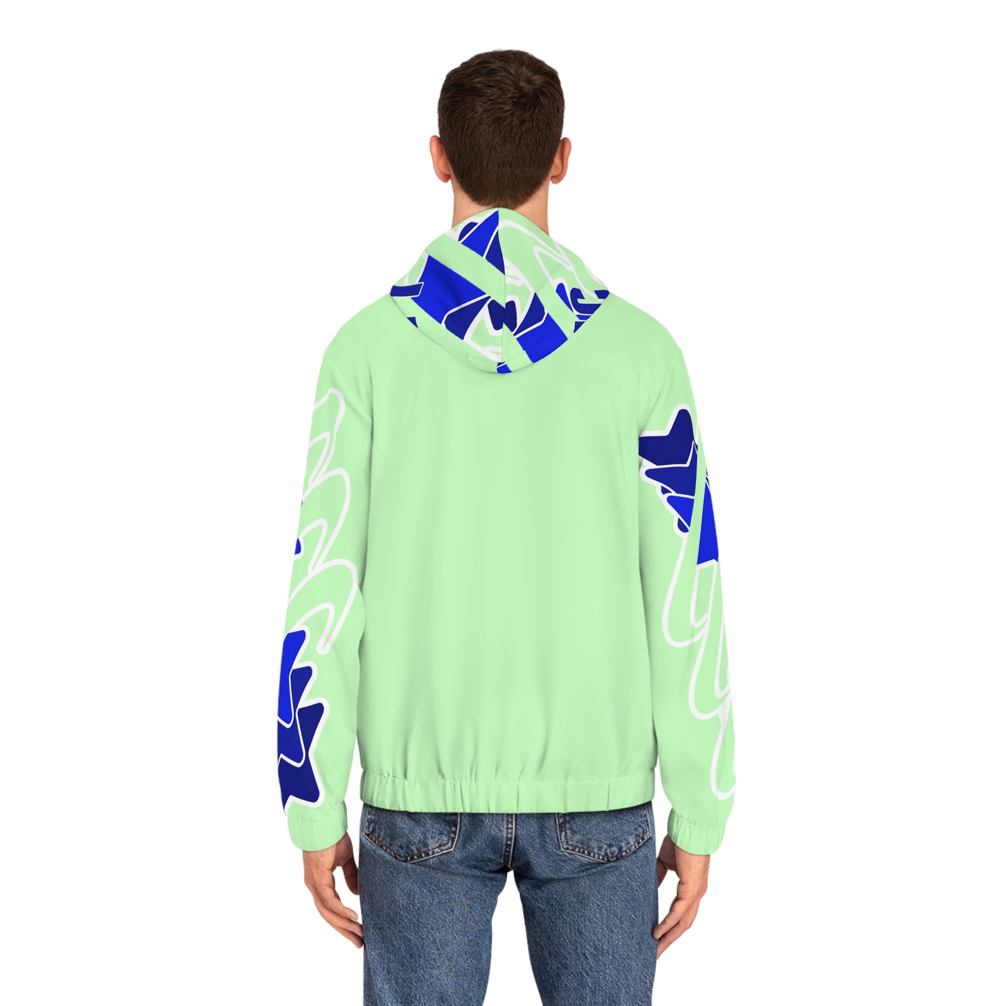 Epic Life Full-Zip Hoodie — Banana Green Graphic Zip-Up for Men
