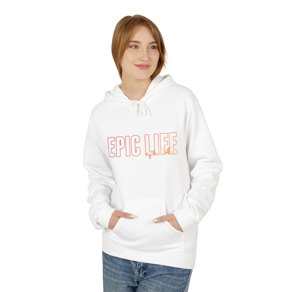 Epic Life Hoodie — Minimal Pastel Graphic Pullover