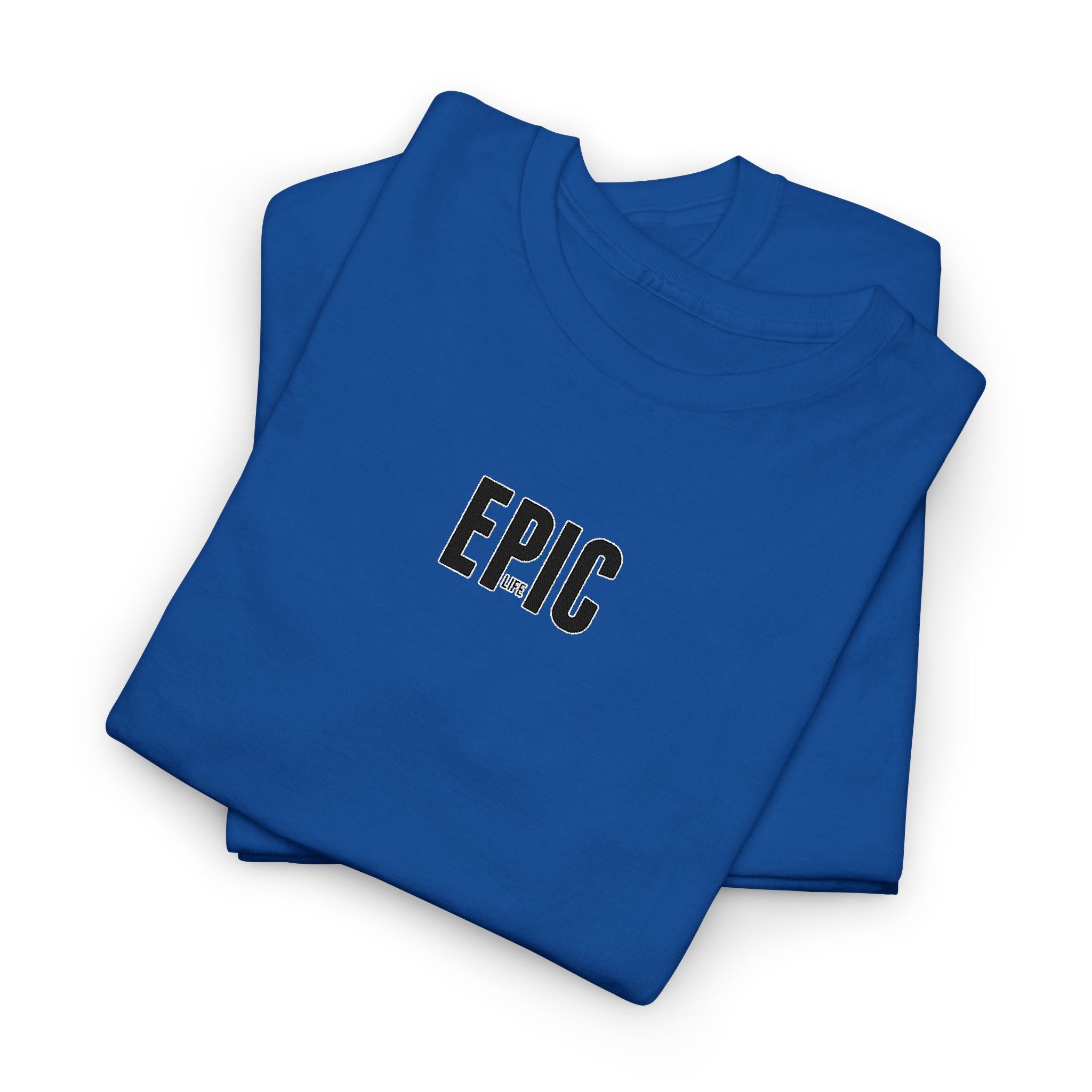 Epic Yellow Tee — 'EPIC' Graphic T-Shirt with Sleeve Accent