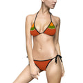 Retro Fruit Dot Bikini — Orange & Green Polka Dot Women's Swimsuit