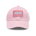 Epic Life Pink Dad Hat with Leather Patch