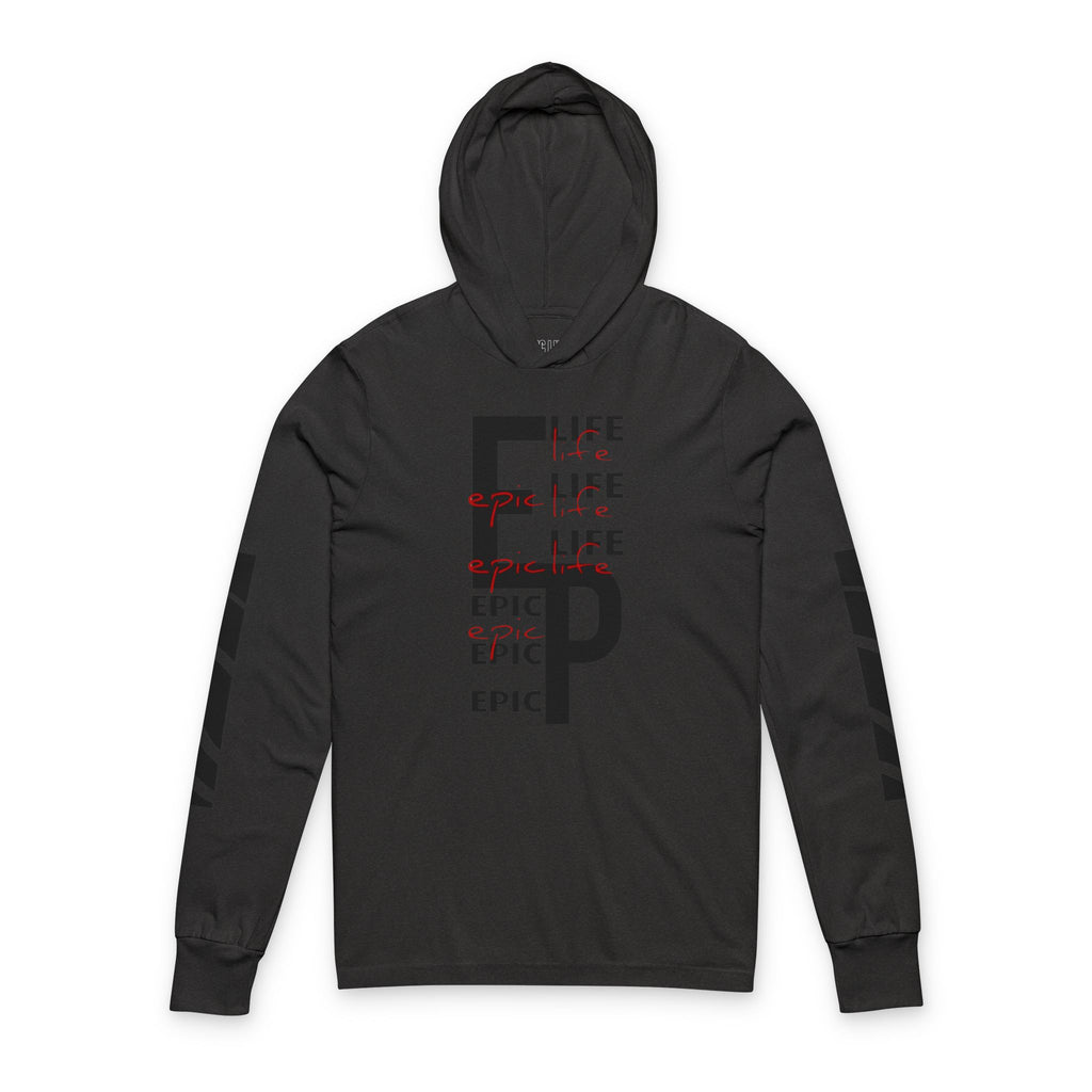 Epic Life Hooded Long Sleeve Tee — Graphic Sleeve Streetwear