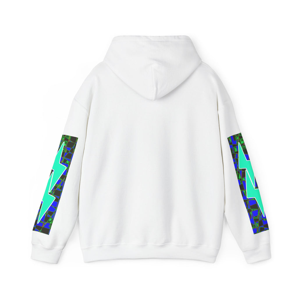 Hoodie — Neon Lightning Sleeve Graphic Hooded Sweatshirt