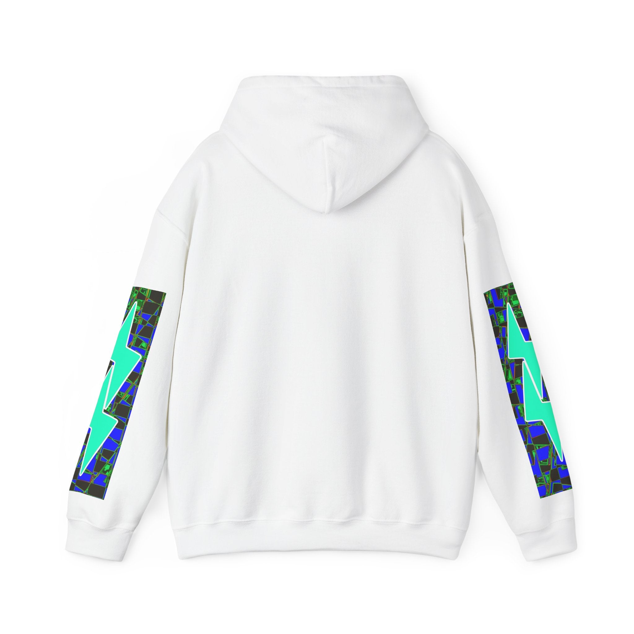 Hoodie — Neon Lightning Sleeve Graphic Hooded Sweatshirt