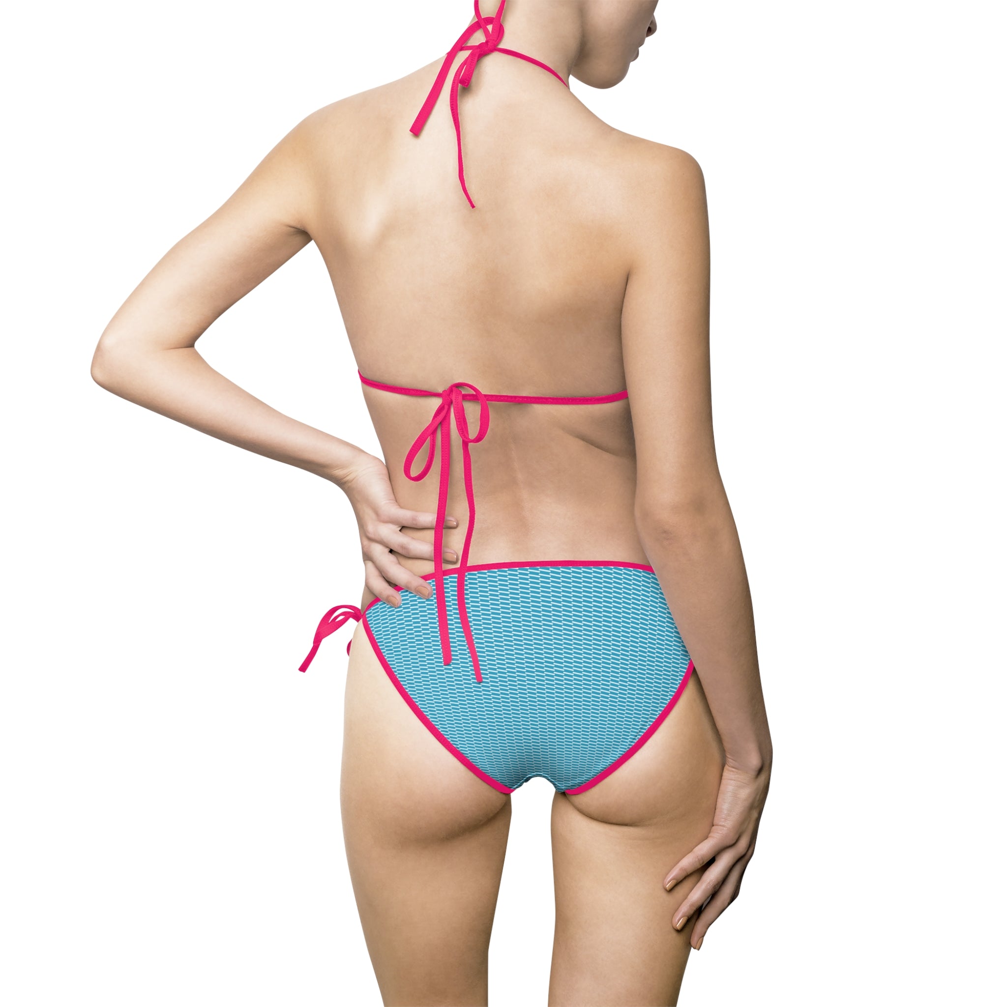 Teal Triangle Tie-Side Bikini — Women's Two-Piece Swimsuit