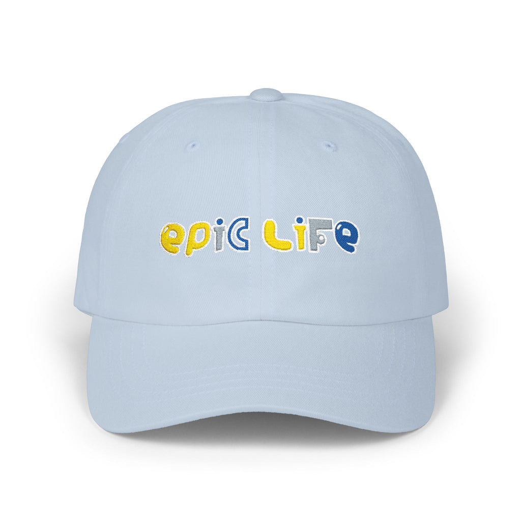 Epic Life Women's Classic Dad Cap - White Embroidered Cotton Baseball Hat