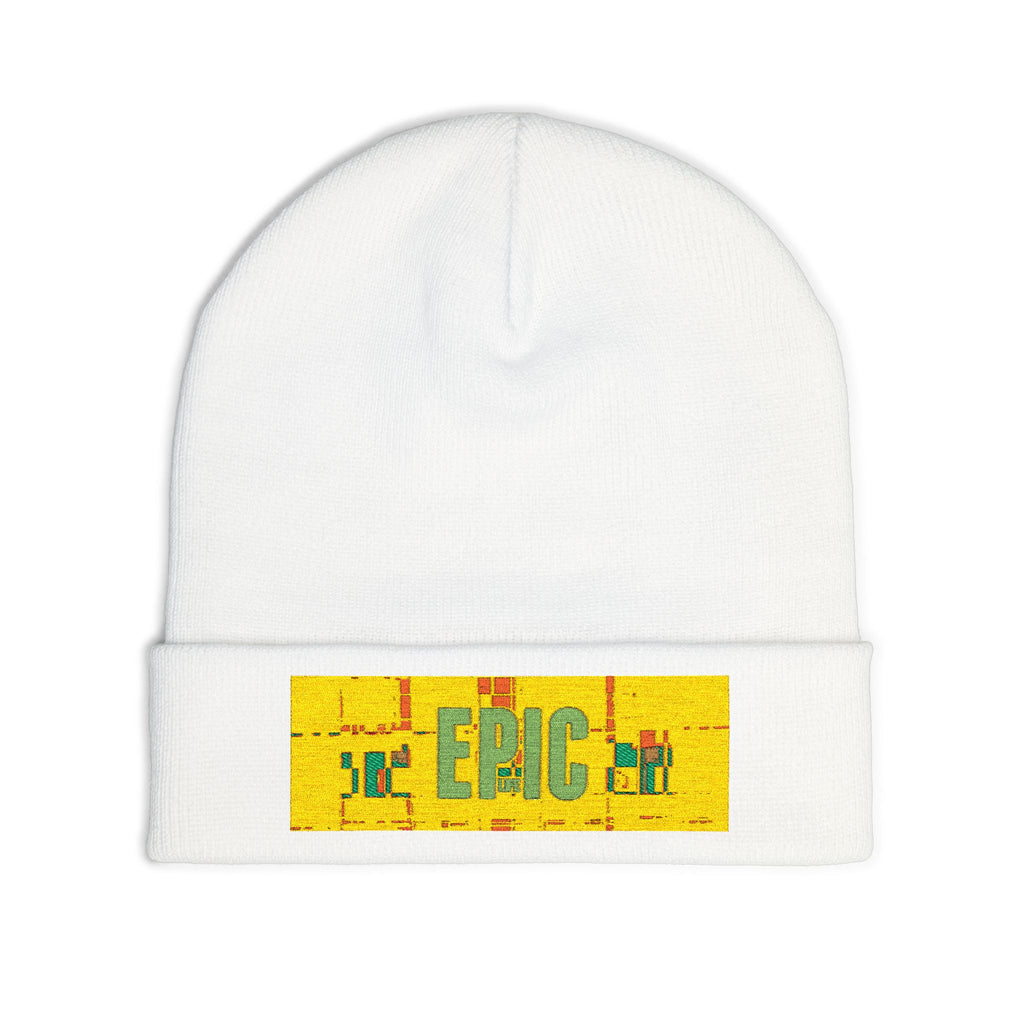 Embroidered "Be Epic" Knit Beanie – Cozy Winter Hat for Adventure & Motivation