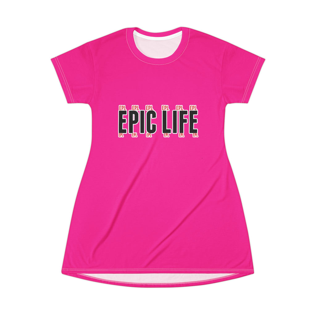 Epic Life T-Shirt Dress - Bold Graphic Casual Summer Dress