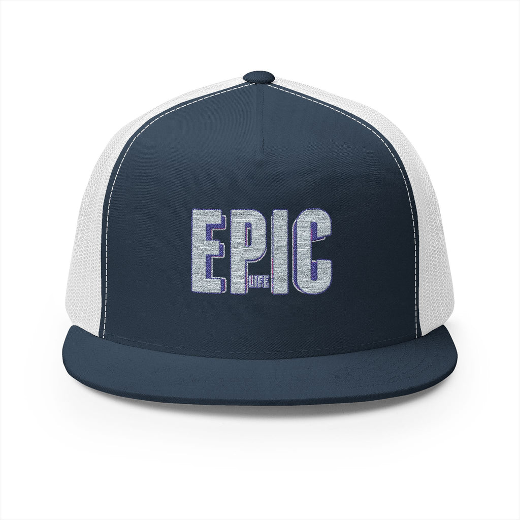 Epic Embroidered 5 Panel Trucker Cap, Cool Hats for Men , Casual Style, Gifts for Dad, Outdoor Adventures, Summer Fashion