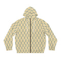 Men’s epic Cozy Layer Full - Zip (Checker Pattern) Tan / Khaki / Green Casual Streetwear, Perfect for Fall, Gift for Him, Stylish and Functional
