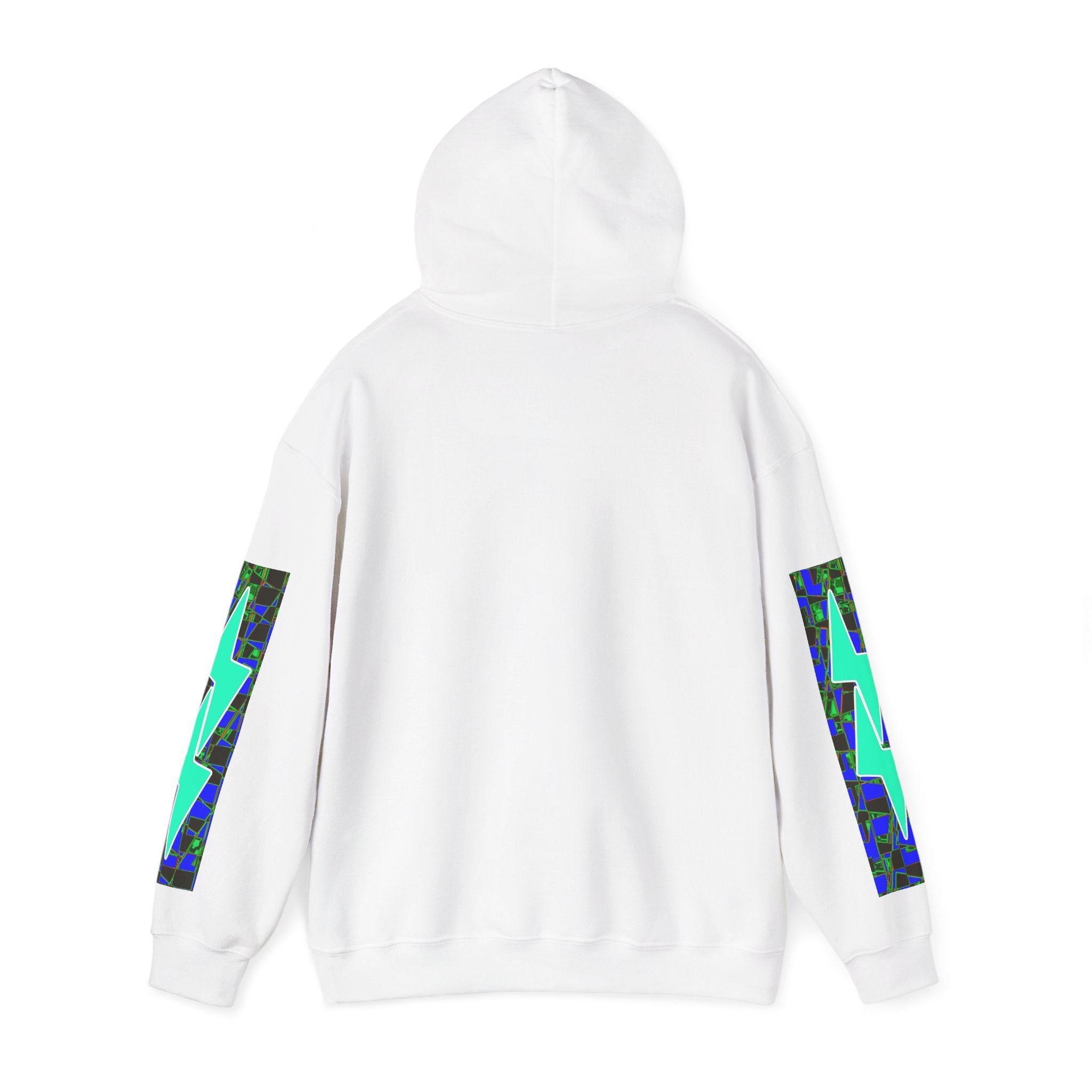 Hoodie — Neon Lightning Sleeve Graphic Hooded Sweatshirt