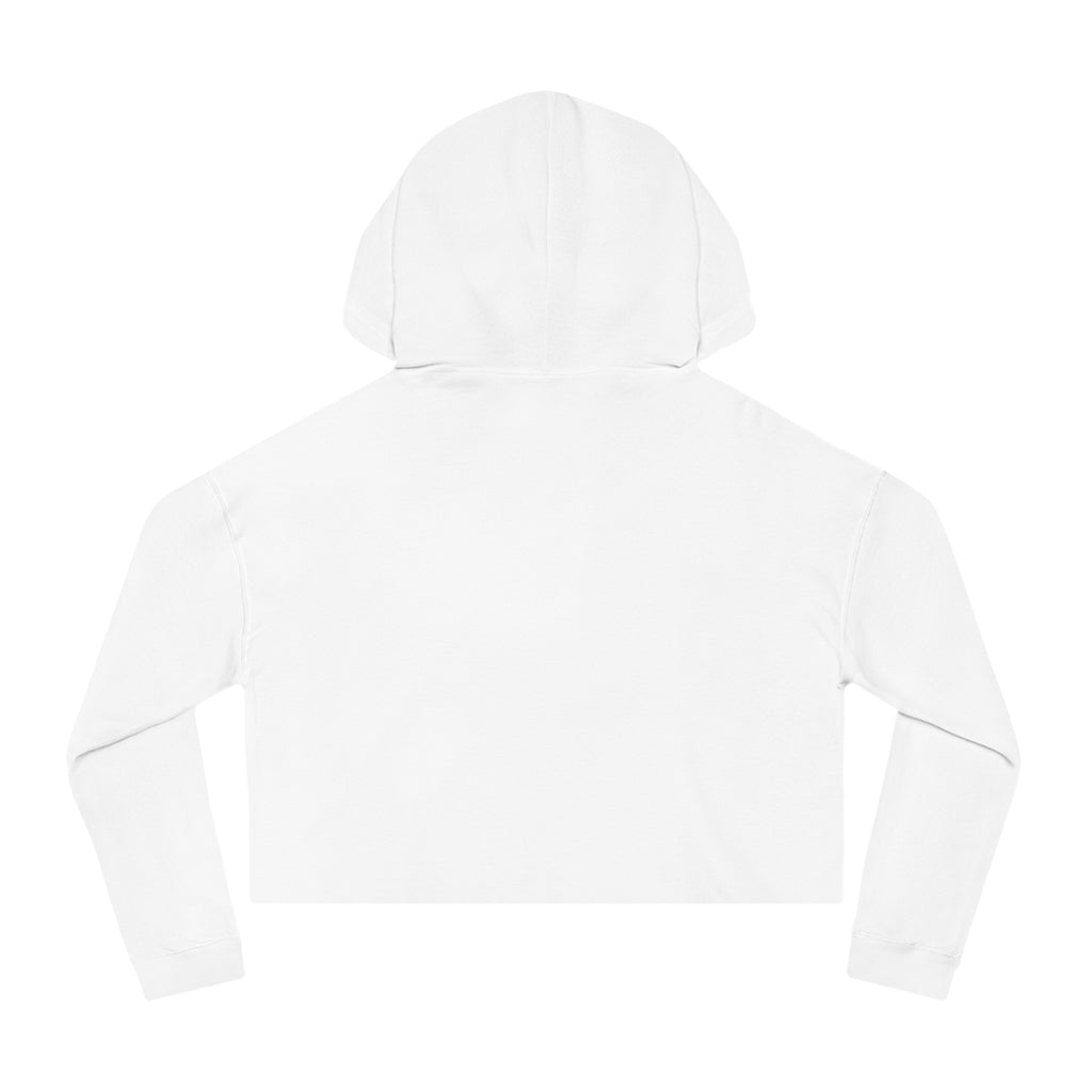 Cropped Hoodie — Retro Minimalist Orange Stripe Logo