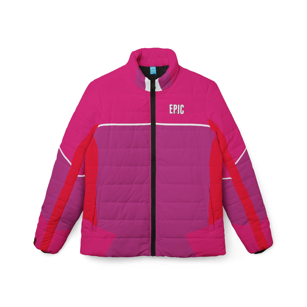 Epic Pink Women’s Puffer Jacket — Insulated AOP Winter Coat