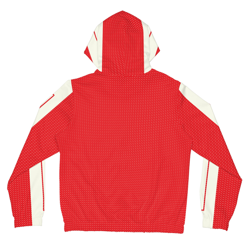 Red Retro Stripe Women’s Full-Zip Hoodie