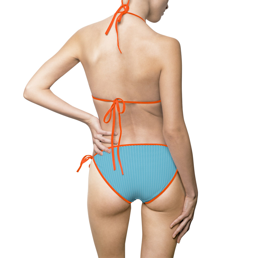 Teal Triangle Tie-Side Bikini — Women's Two-Piece Swimsuit