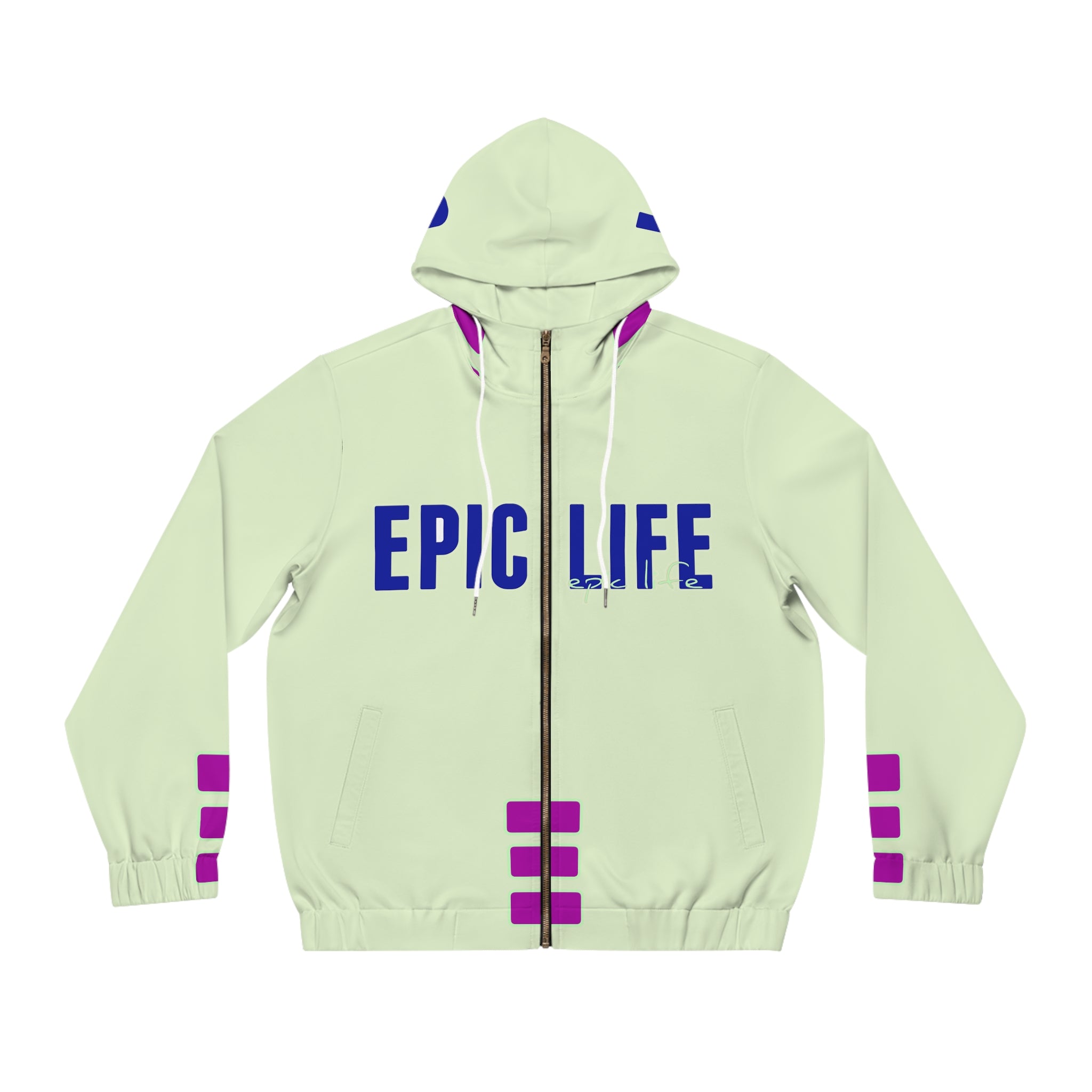 Epic Life Full-Zip Hoodie — Bold Graphic Streetwear Zip-Up