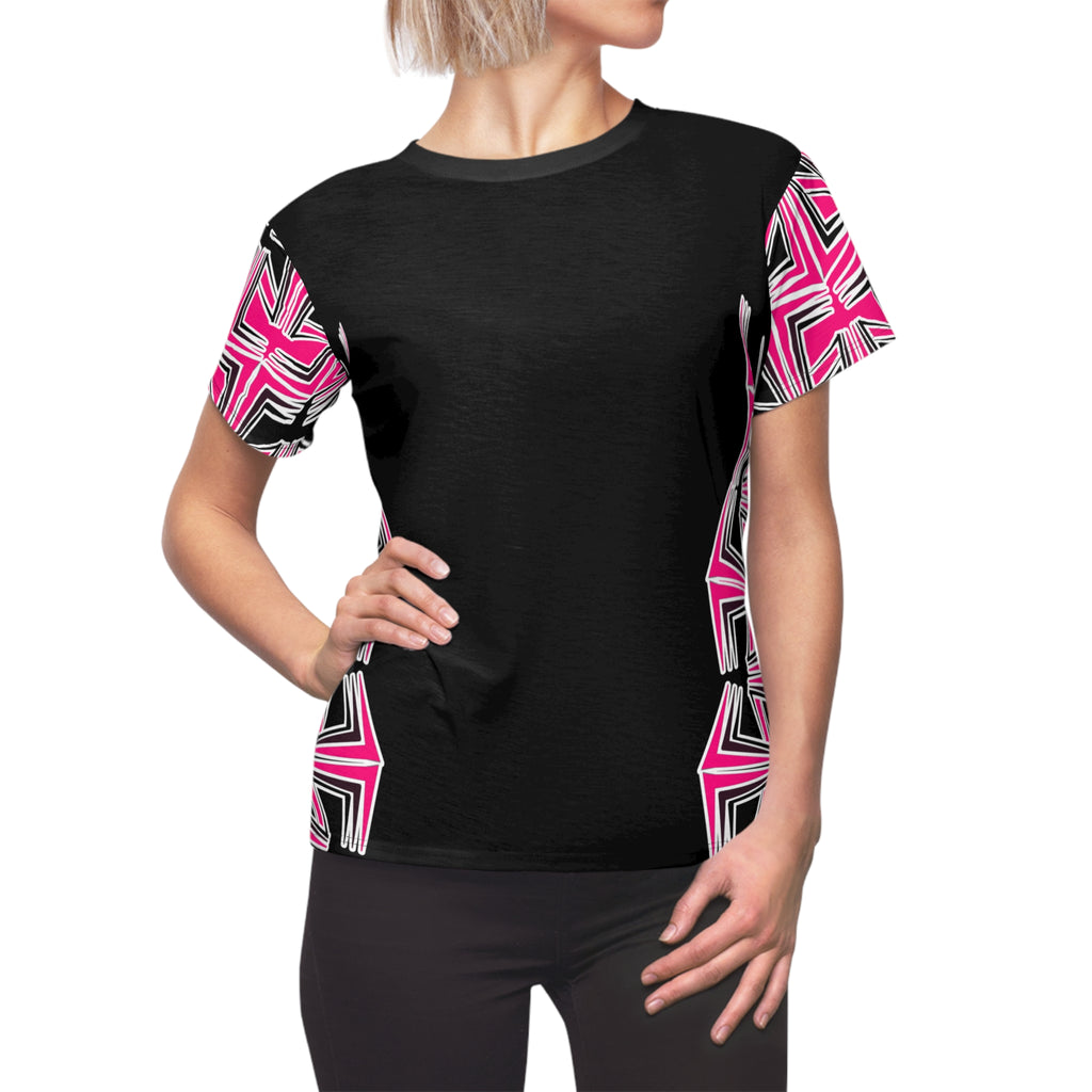 Vibrant Women's Cut & Sew Tee - Abstract Pink Design, Chic Casual Wear, Fun Summer Essentials, Gift for Fashion Lovers, Unique Graphic [...]