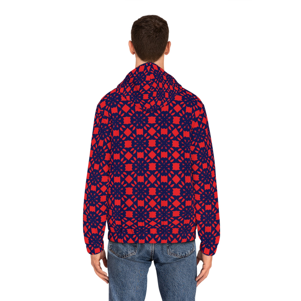 Epic Life Men's Epic Flower Full-Zip Hoodie - All-Over Print Stretch Knit