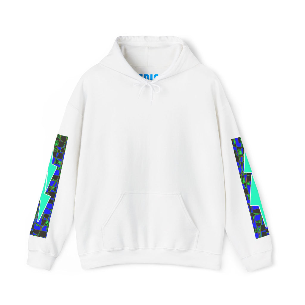 Hoodie — Neon Lightning Sleeve Graphic Hooded Sweatshirt