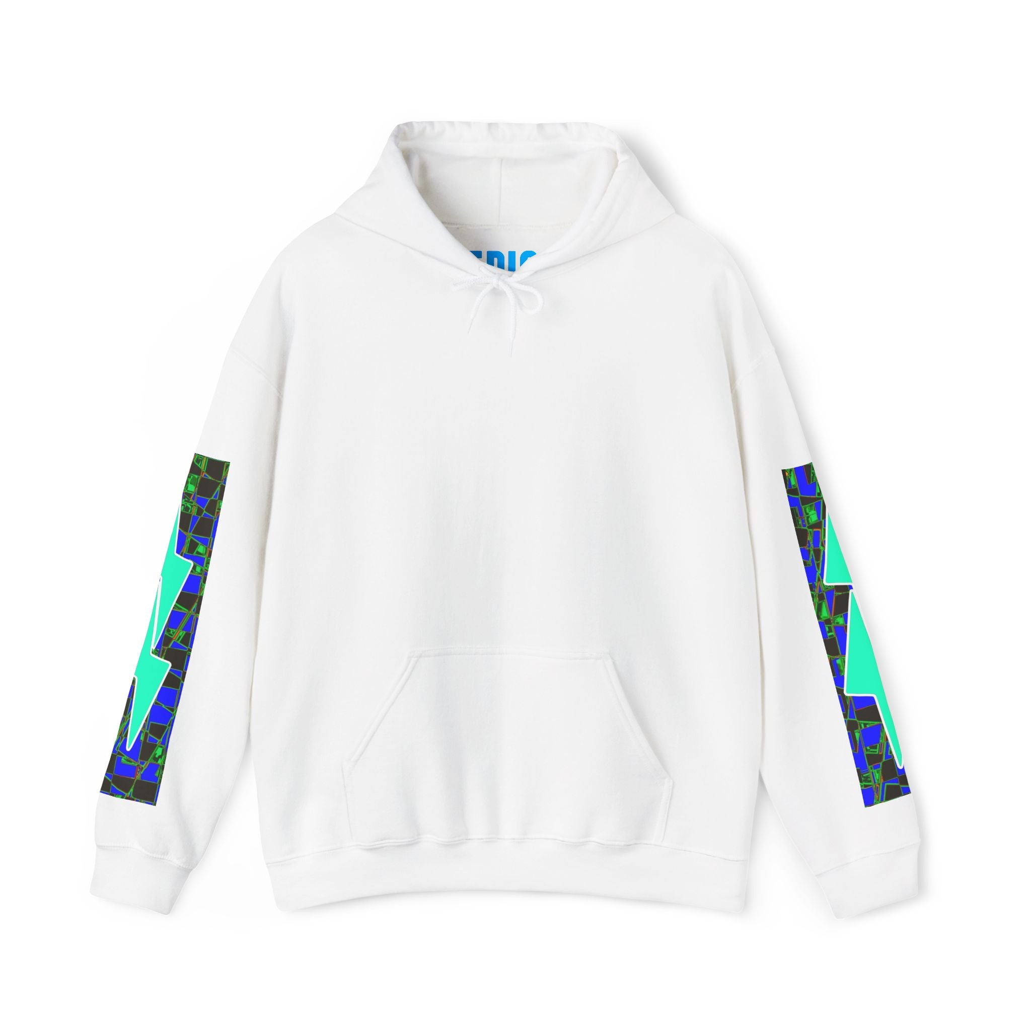 Hoodie — Neon Lightning Sleeve Graphic Hooded Sweatshirt
