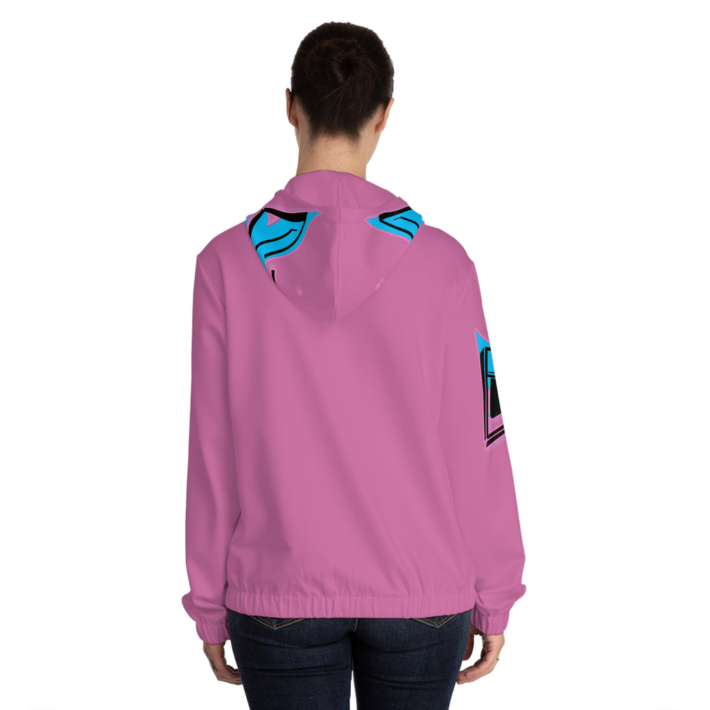 Epic Life Pink Full-Zip Hoodie — Women's Graphic Zip-Up Hooded Jacket