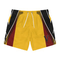 Yellow Varsity Swim Trunks — Retro Athletic Beach Shorts