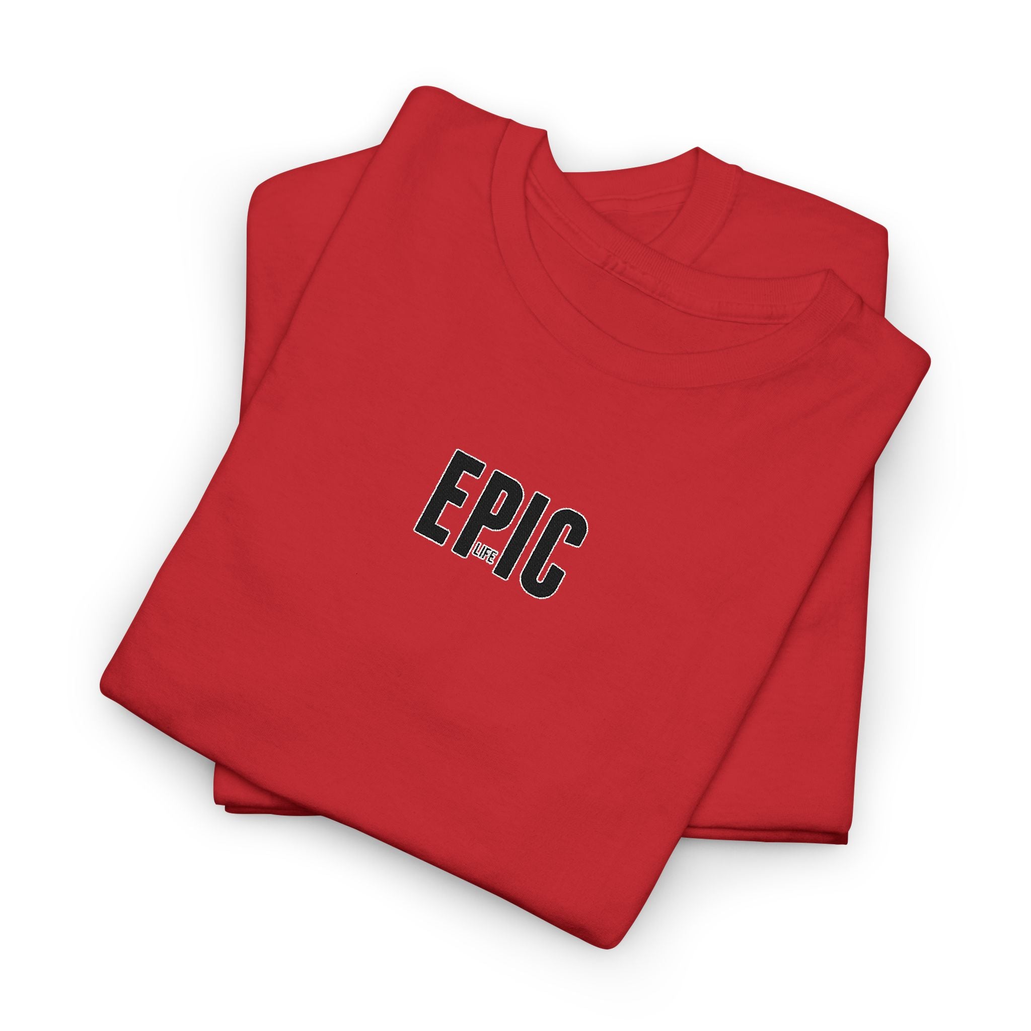 Epic Yellow Tee — 'EPIC' Graphic T-Shirt with Sleeve Accent