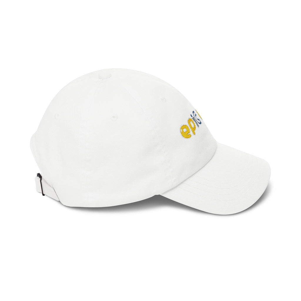 Epic Life Women's Classic Dad Cap - White Embroidered Cotton Baseball Hat