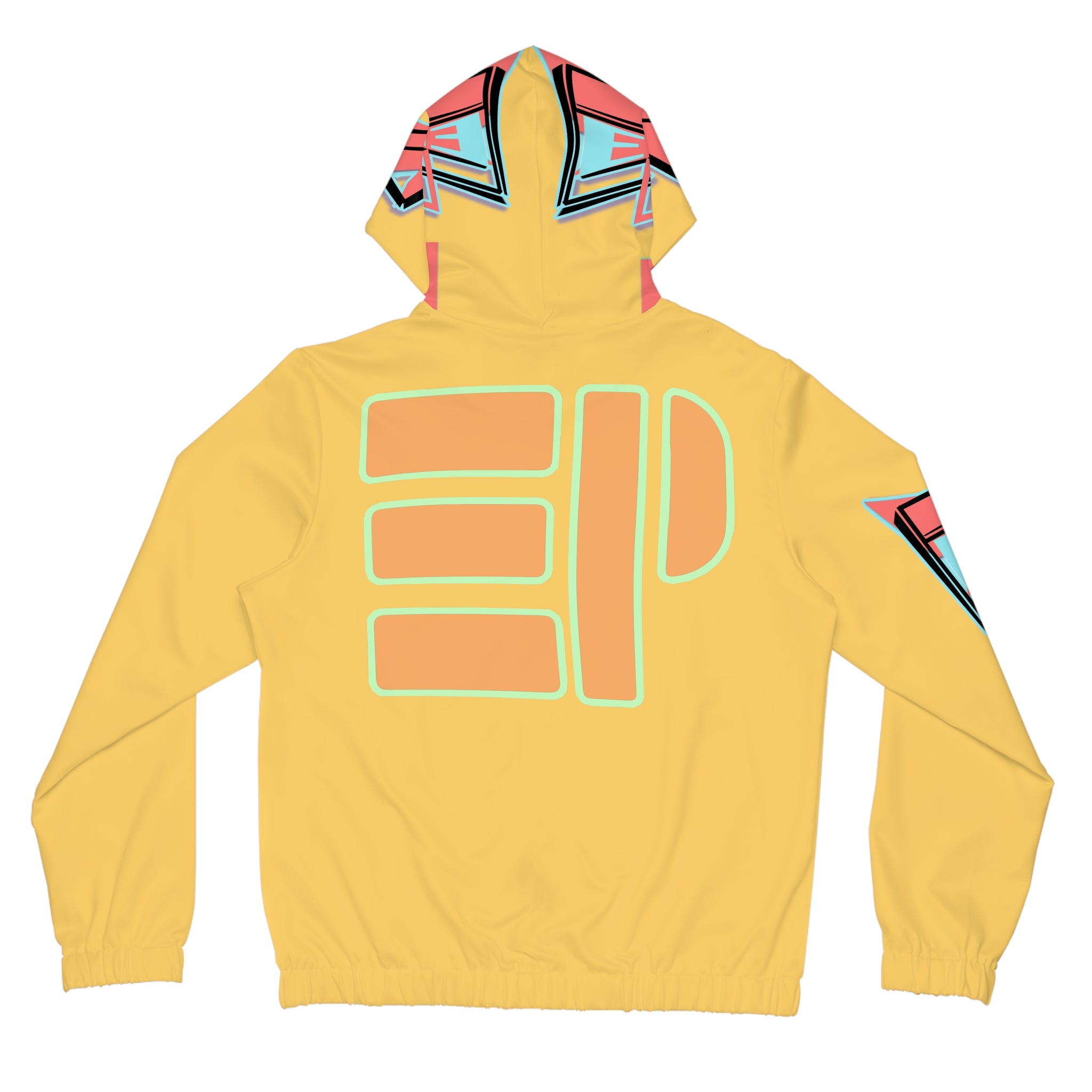 Epic Life Women’s Full-Zip Hoodie — Bright Yellow Retro Graphic Zip-Up
