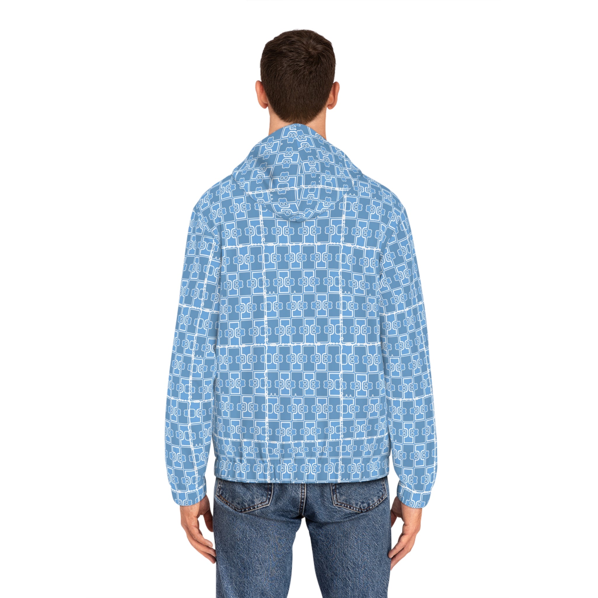 Men’s epic Cozy Layer Full - Zip (Checker Pattern) Royal Blue, Stylish, Functional, and Gift-Ready
