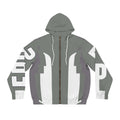 Full-Zip Hoodie — Bold Geometric Stripe Design