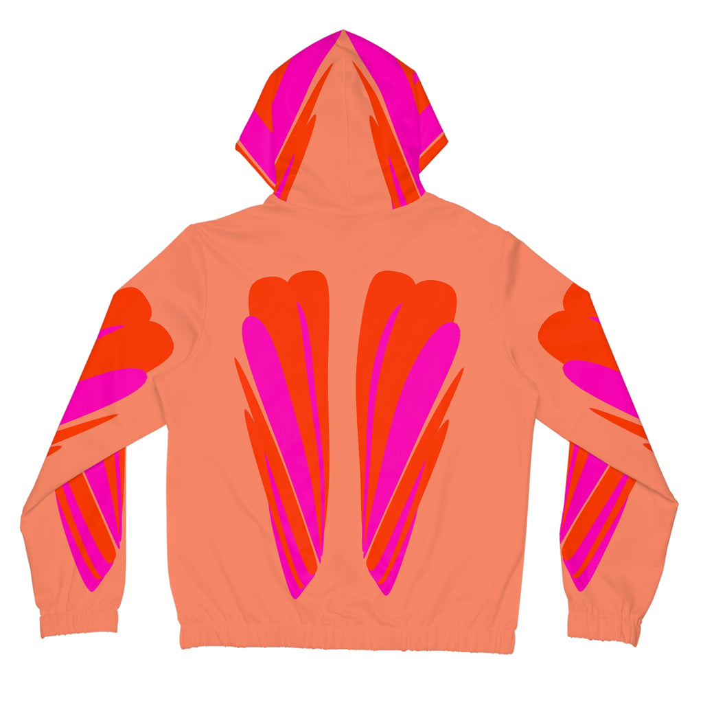 Epic Life Women’s Zip Hoodie — Bold Coral Pop Art All-Over Print
