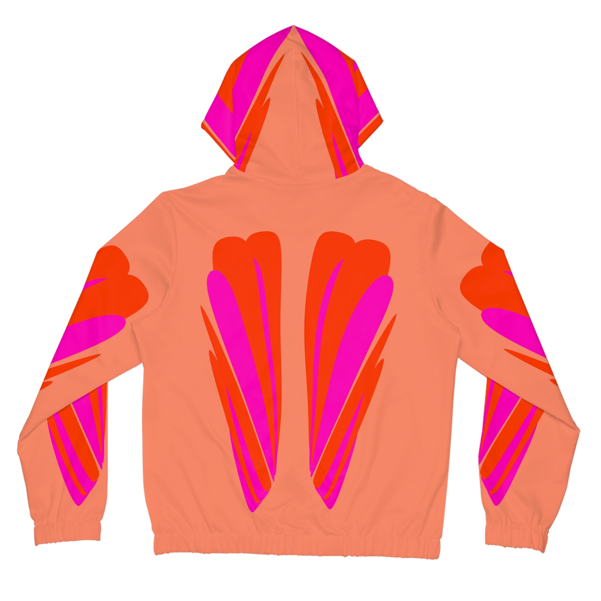 Epic Life Women’s Zip Hoodie — Bold Coral Pop Art All-Over Print