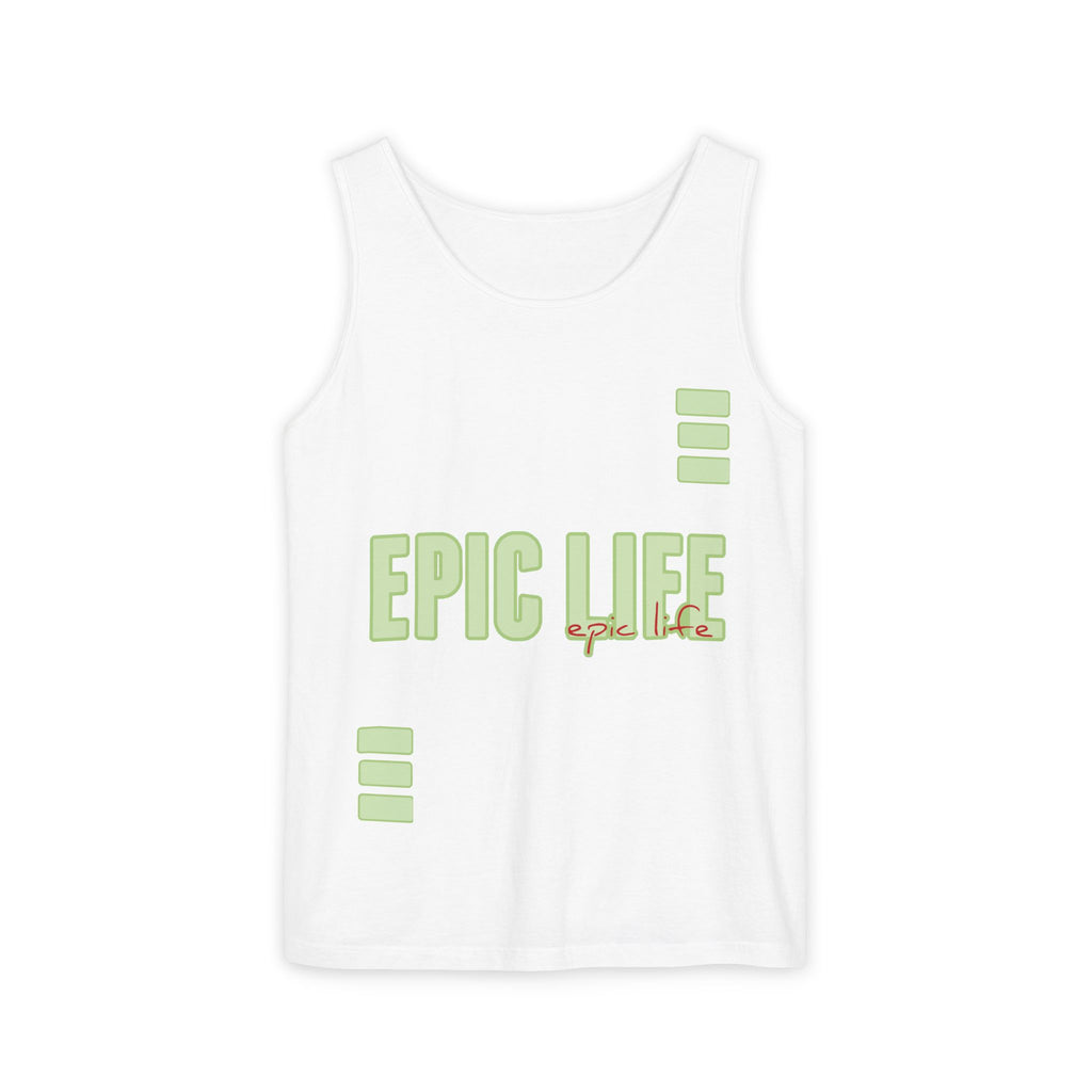 Women's Epic Life Tank Top - Retro Green Graphic Summer Tank