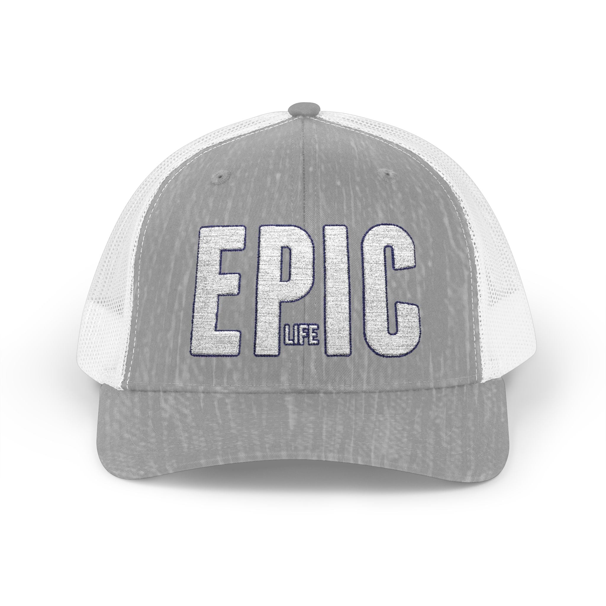 EPIC Trucker Cap — Distressed Bold Logo Snapback Hat