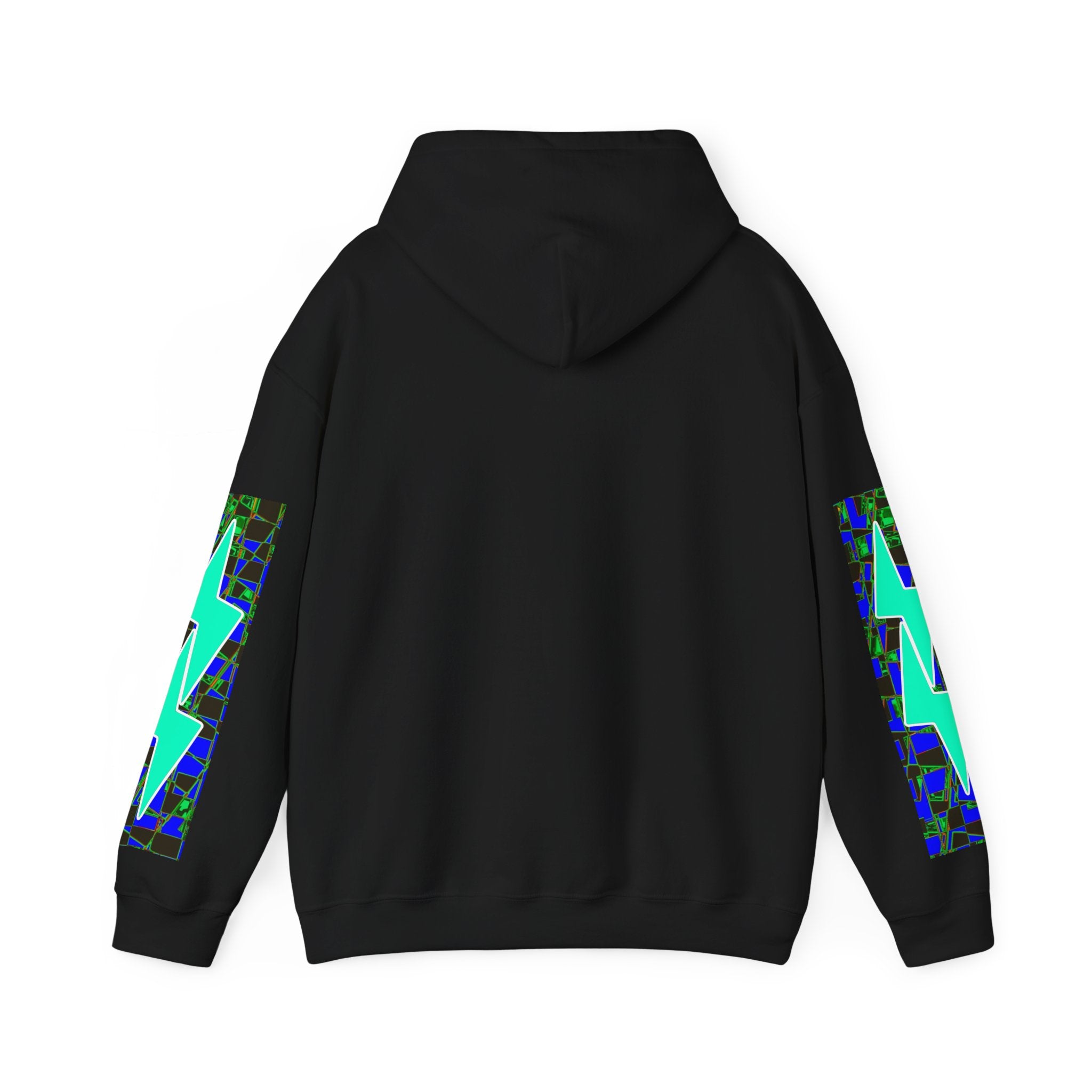 Hoodie — Neon Lightning Sleeve Graphic Hooded Sweatshirt