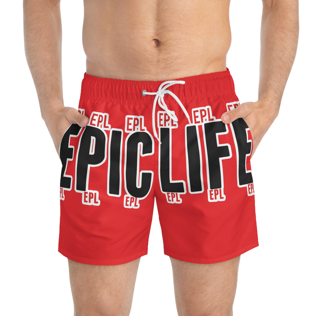 Red EPIC Swim Trunks