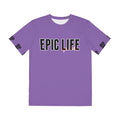 Epic Life Graphic Tee — Purple All-Over Print Men's Polyester Shirt