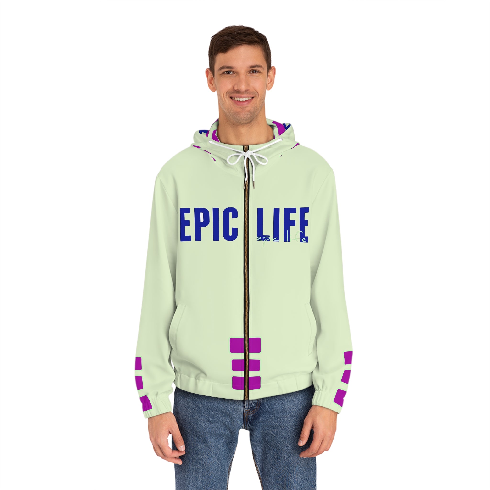 Epic Life Full-Zip Hoodie — Bold Graphic Streetwear Zip-Up