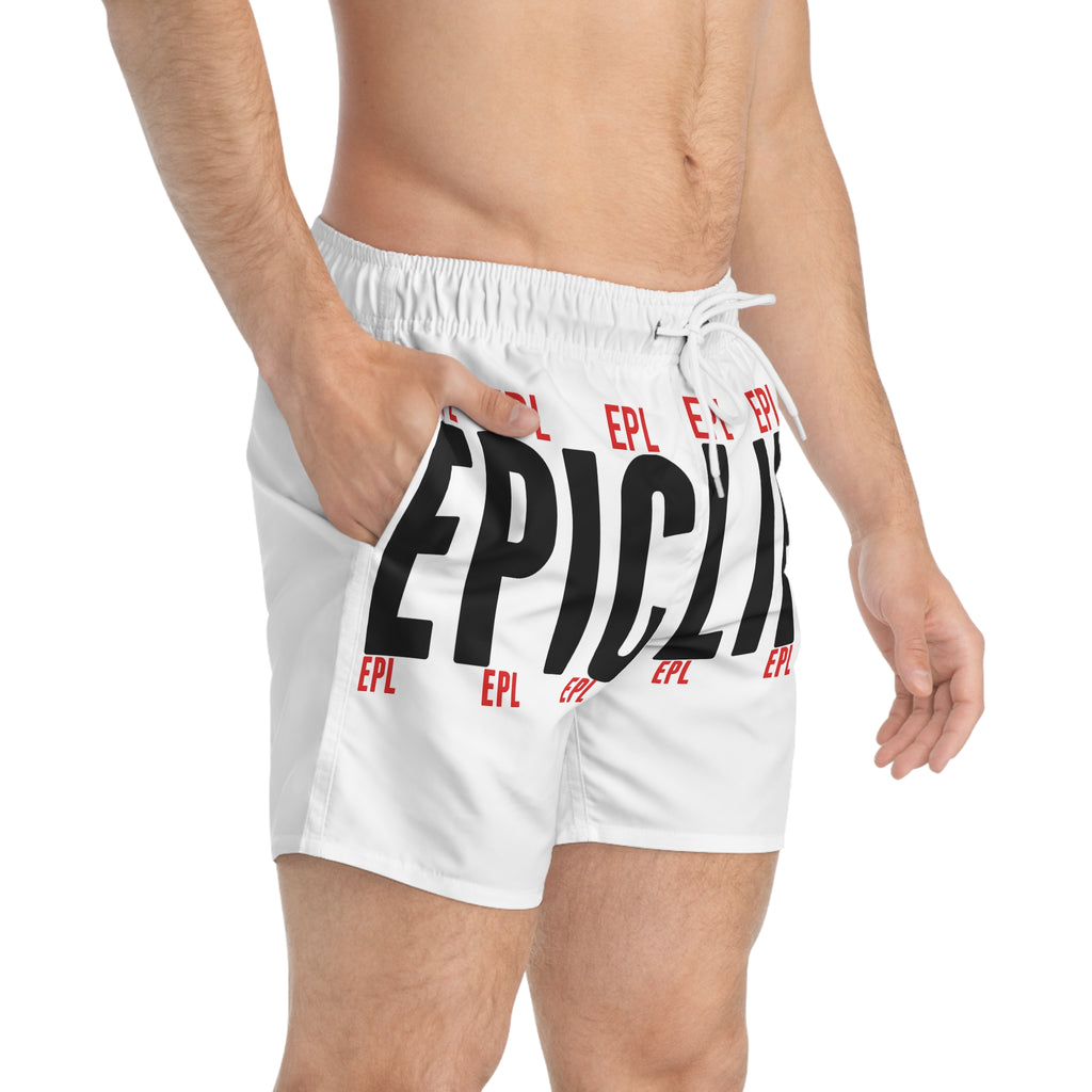 Epic Life Swim Trunks – Bold 'EPICLIFE' Print All-Over Swim Shorts